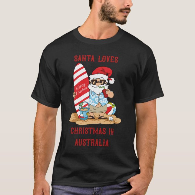 A Santa le encantan los Navidades de la camiseta d (Anverso)
