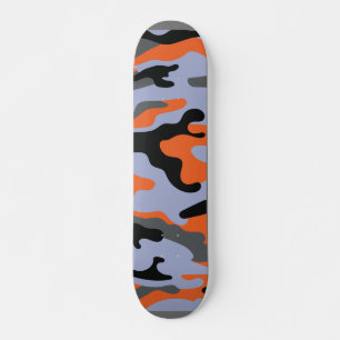 A skateboard with a vibrant design on it. 