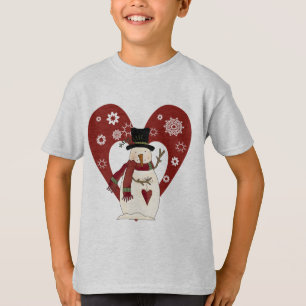 A Snowman le encantan las camisetas de nieve y los