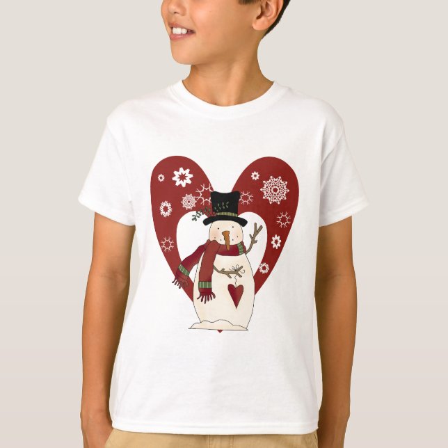 A Snowman le encantan las camisetas de nieve y los (Anverso)