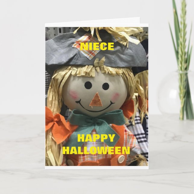 **A SOBRINA JOVEN** EN TARJETA DE HALLOWEEN (Anverso)