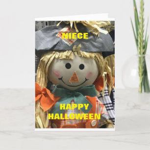 **A SOBRINA JOVEN** EN TARJETA DE HALLOWEEN