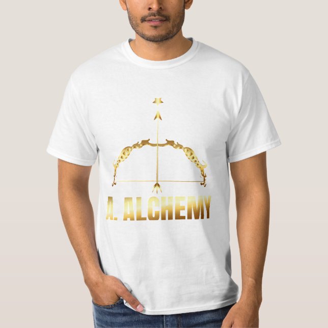 A. Tamaño medio de camiseta con marca Alchemy (Anverso)