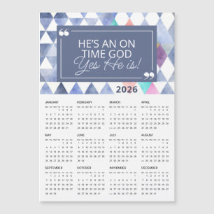 A Tiempo, Dios Cristiano Cita Calendario Magnético