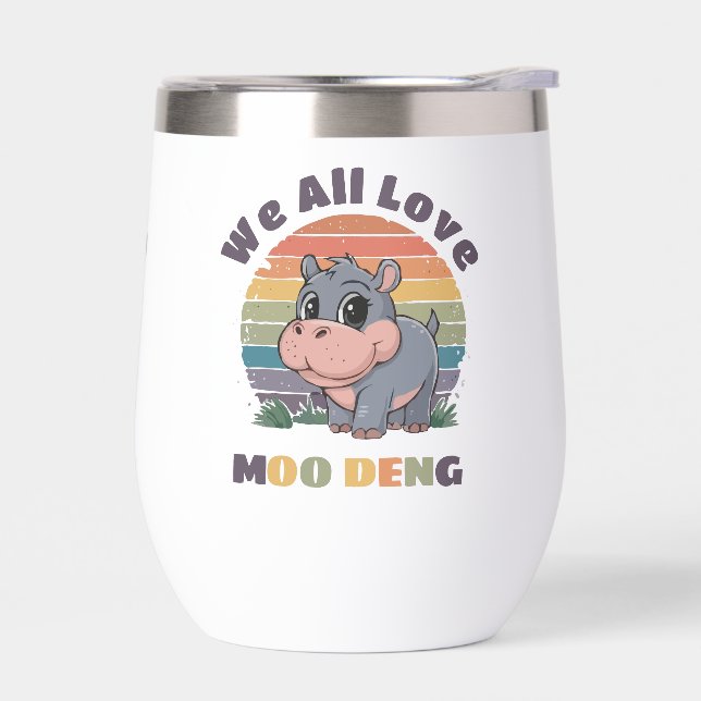 A Todos Nos Encanta Moo Deng Cute Baby Hippo - Gra (Izquierdo)