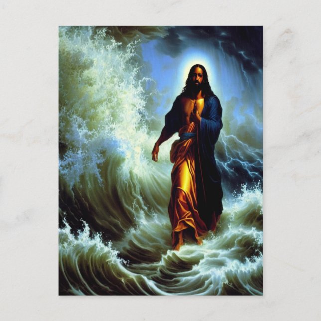 A través de aguas turbulentas 2 postales (Anverso)