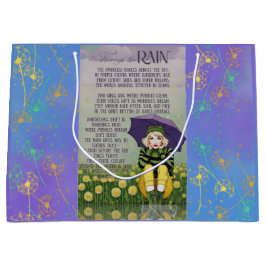 A través de la bolsa de regalo de lluvia