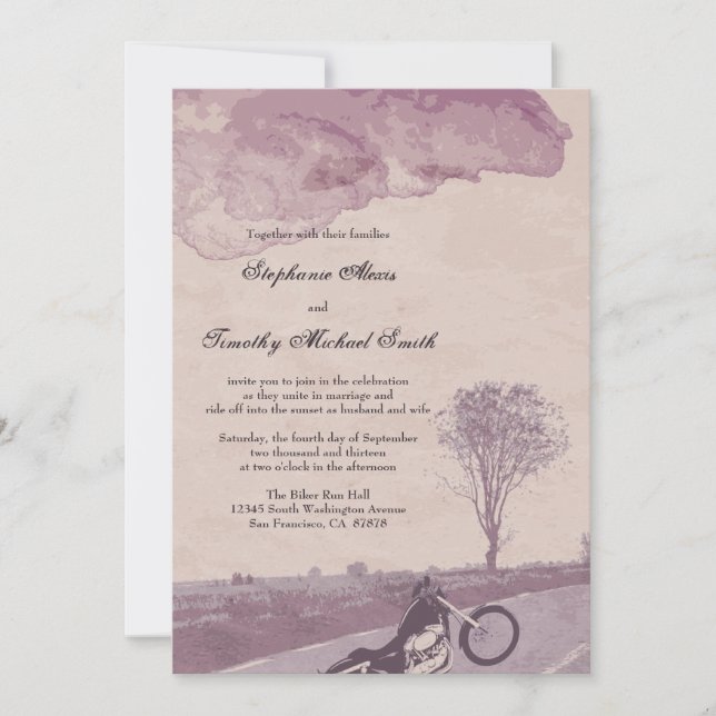A través de la invitación del boda de la (Anverso)