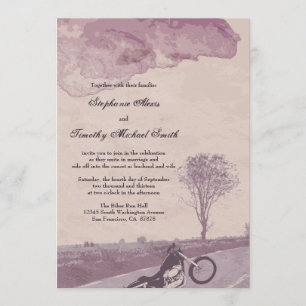 A través de la invitación del boda de la