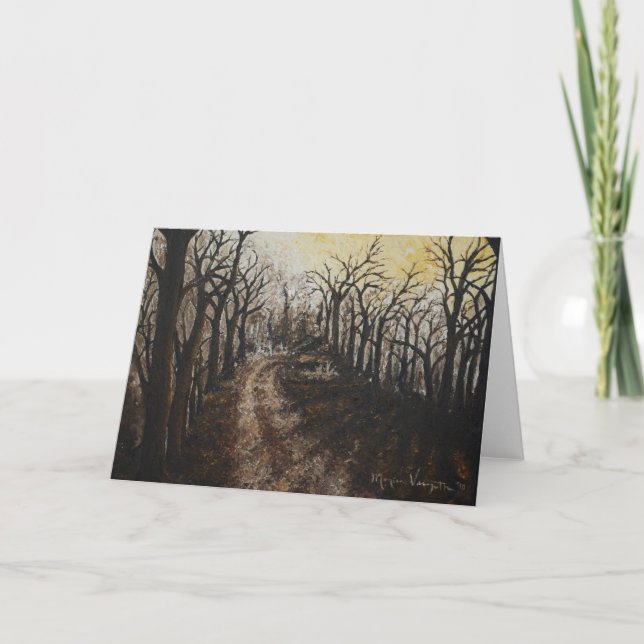 A través de la tarjeta de felicitación del bosque (Anverso)