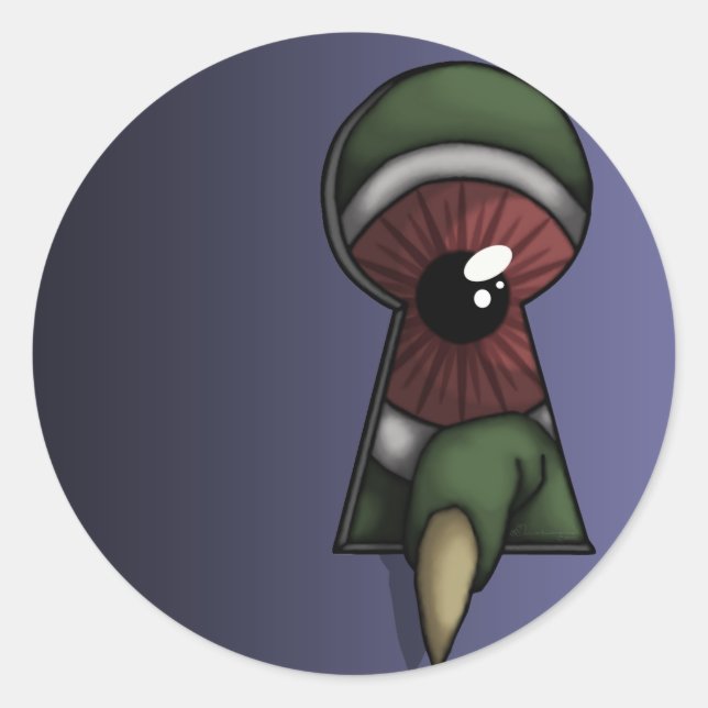 A través del agujero de claves, pegatinas (Anverso)