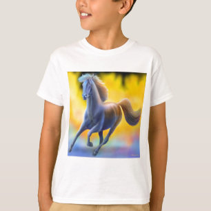 A través del fuego el caballo embroma la camiseta