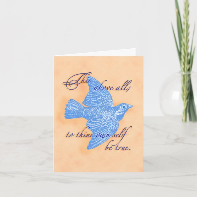 A tu propio ser verdadero Shakespeare Card (Anverso)