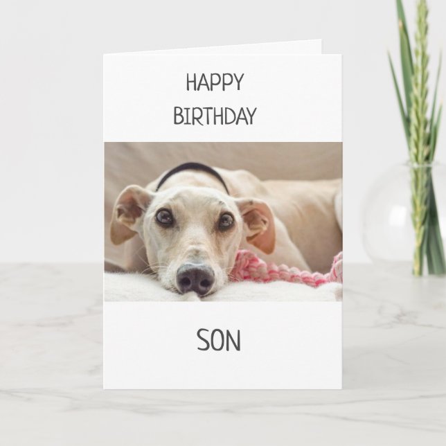 ¡A UN GRAN HIJO EL CUMPLEAÑOS! TARJETA (Anverso)