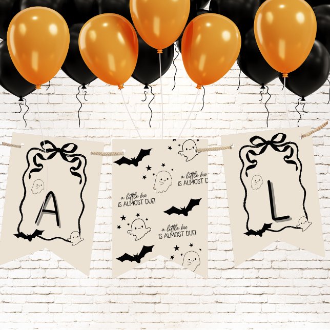 A un pequeño abuelito casi se le deben banderas de (A Little Boo is Almost Due Bunting Flags)