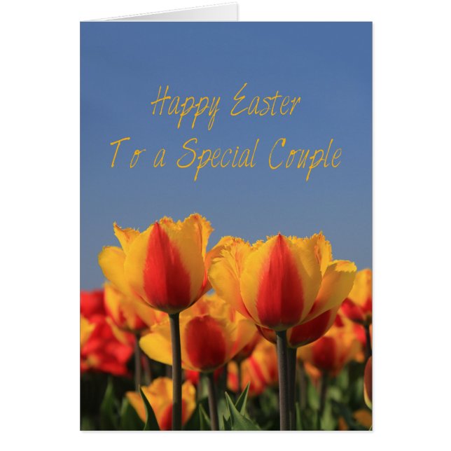 A una pareja especial feliz Pascua (Frente)