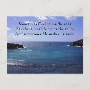 A veces Dios calma los mares postal