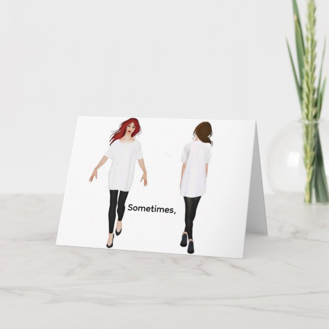 A VECES, PENSANDO EN TU TARJETA (Anverso)