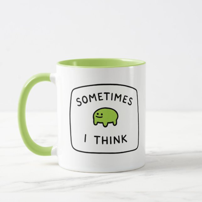 "A veces pienso" Taza divertida con Blob  (Izquierda)