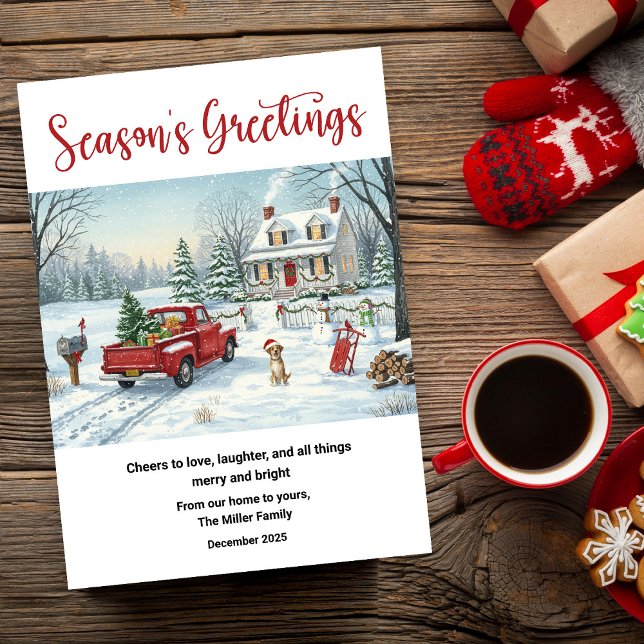 A Very Merry Little Christmas Flat Card Retro (Subido por el creador)