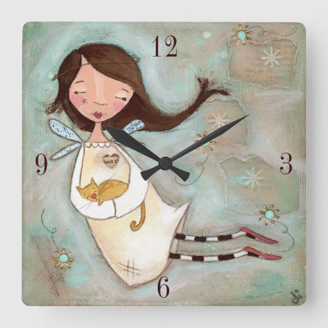 A Wing y A PUrr - Reloj de pared (Anverso)