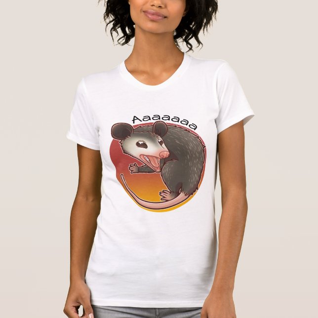Aaaa grita camiseta de Opossum (Anverso)