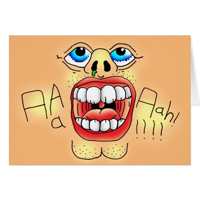 ¡AAAAAAAAAAHH! Cara gritando (Anverso (Horizontal))