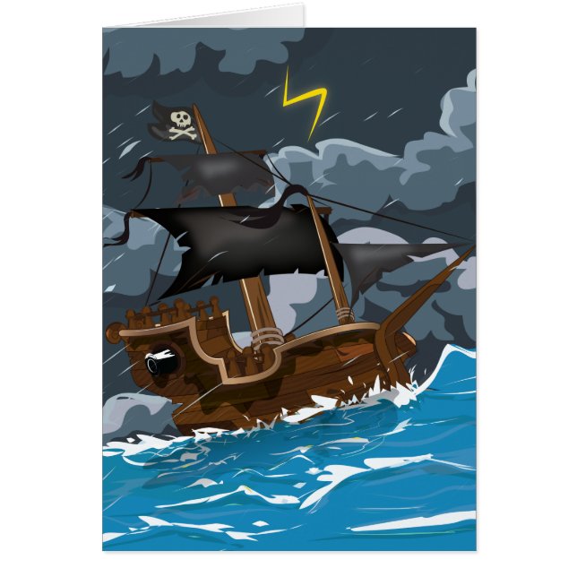 ¡AAAR! Antiguo barco pirata en tormenta (Frente)