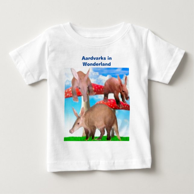 Aardvarks en camiseta para bebés de Wonderland (Anverso)