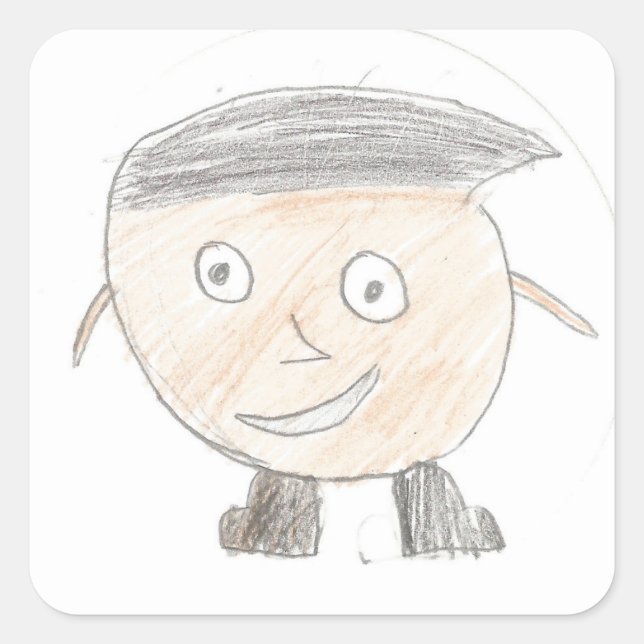 Aaron: Pegatina cuadrado (Anverso)