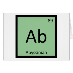 Ab - Tabla Periódica de Química Abisinia Elemento