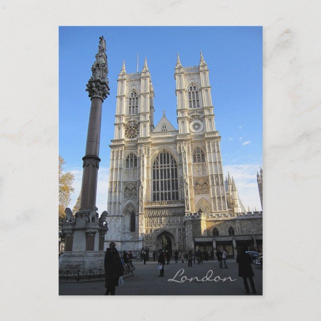 Abadía de Westminster, postal de Londres (Anverso)