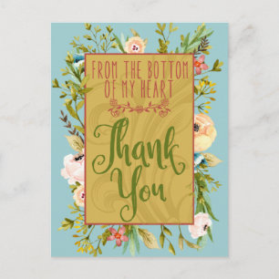 Abajo de mi floral cardiaca gracias postal