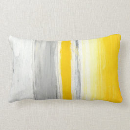 "Abajo debajo" de la almohada gris y amarilla del