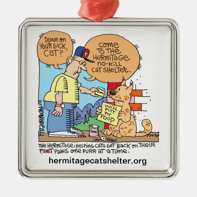 Abajo en el ornamento del gato de la suerte (Frente)