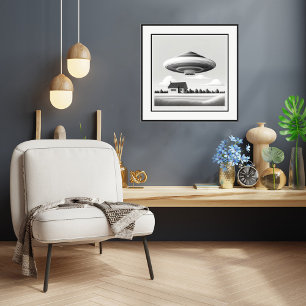 Abajo En La Granja - Impresión De Arte De OVNI