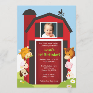 Abajo en la granja - Invitación a la fiesta de cum