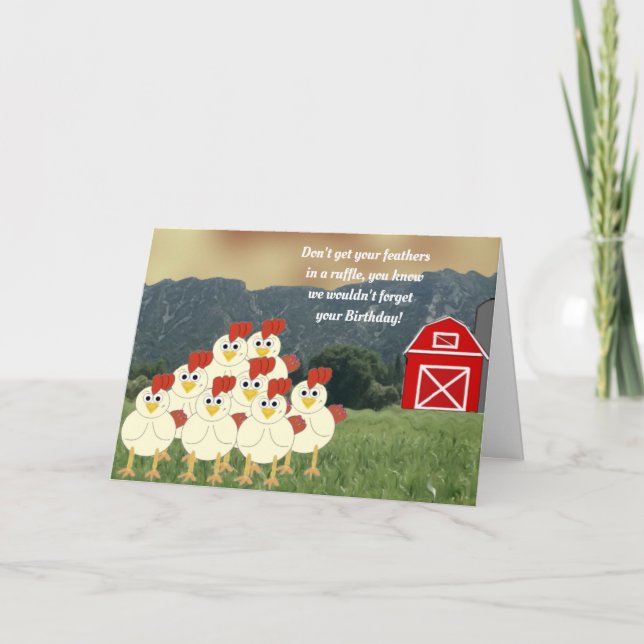 Abajo en la tarjeta de cumpleaños de la granja (Anverso)