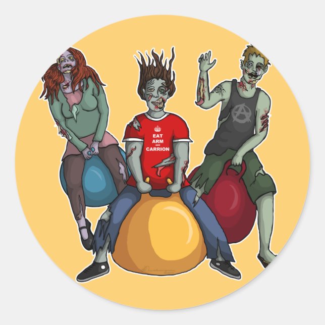 Abandonar zombis, pegatinas (Anverso)