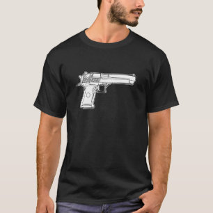 abandone el alto de la camiseta del arma de fuego