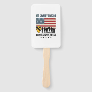 Abanico 1ª División de Caballería Fort Hood Camiseta Milit
