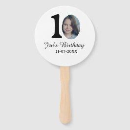 Abanico 10.ª foto de cumpleaños letra negrita niños fecha