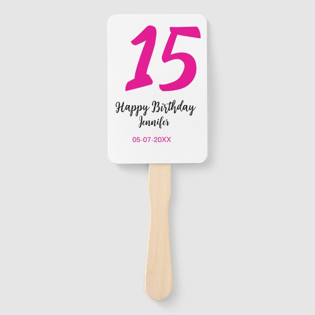 Abanico 15 años quiencenera añadir fecha año tentación ros (Anverso)