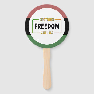 Abanico 18 de junio de 1865 celebrando la libertad de los