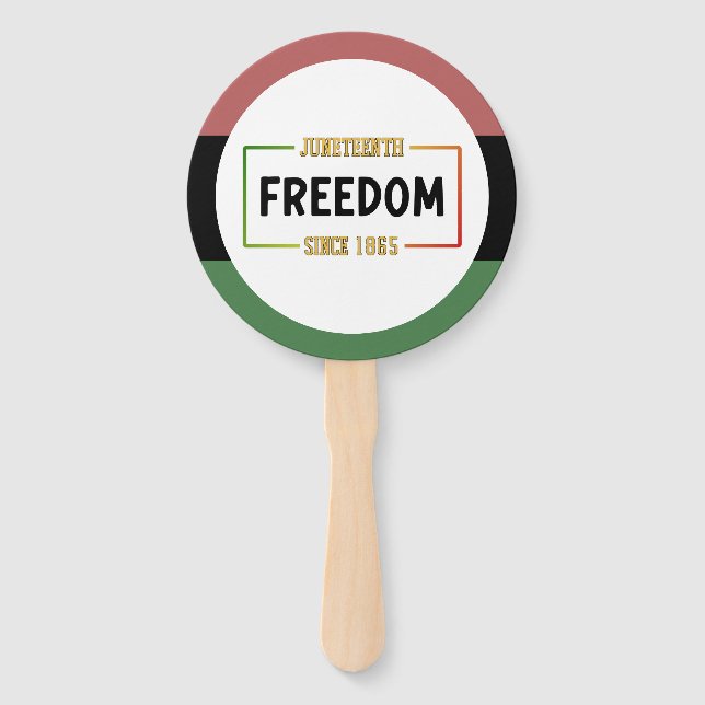 Abanico 18 de junio de 1865 celebrando la libertad de los  (Anverso)