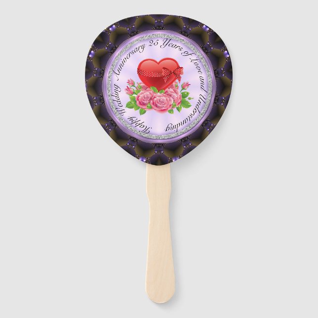 Abanico 25° aniversario del boda Conjunto de fans (Anverso)