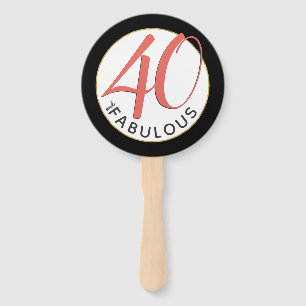 Abanico 40.ª tipografía con escritura de coral 40 y fabulo