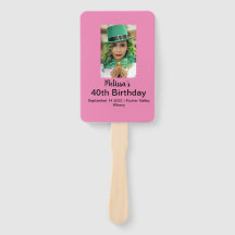 40.º cumpleaños foto rosa personalizada