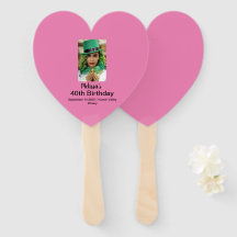 40.º cumpleaños foto rosa personalizada