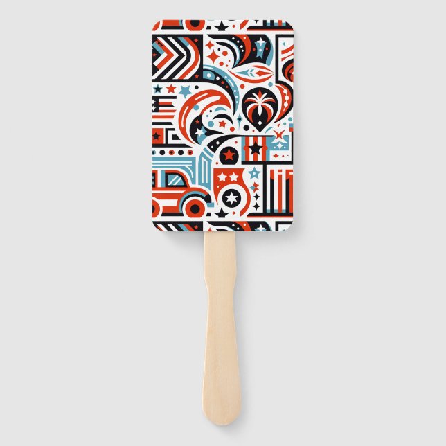 Abanico 4 de julio Patrón Generativo (Reverso)